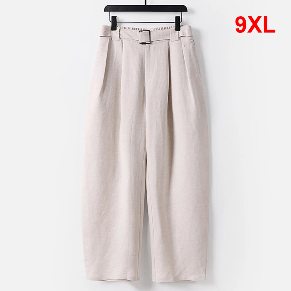 Летние льняные брюки мужские 8xl