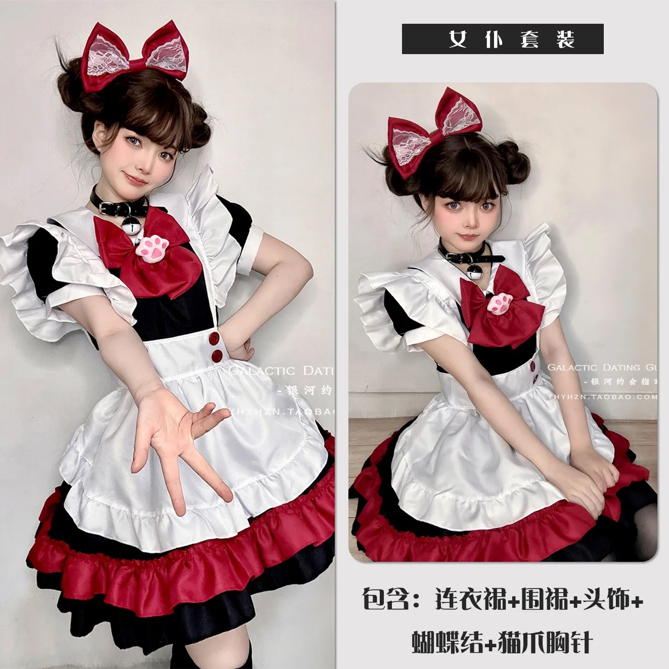 L-5x большой размер лолита черный - Фотография_3