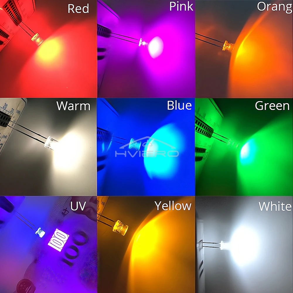 5мм плоские  широкоугольные белого света  лампы led - Фотография_5