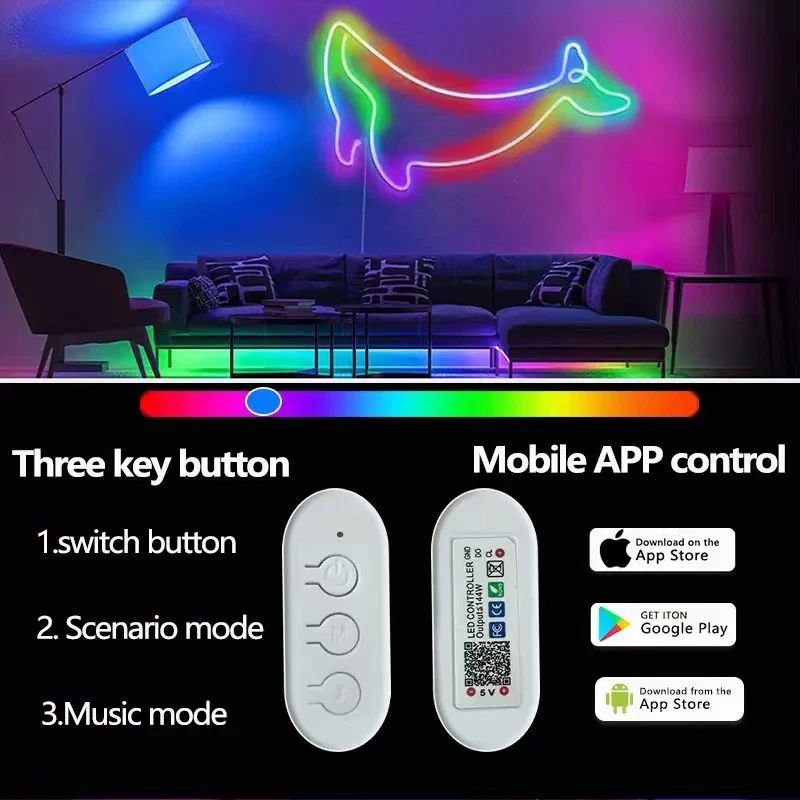 Светодиодная неоновая лента rgb - Фотография_2