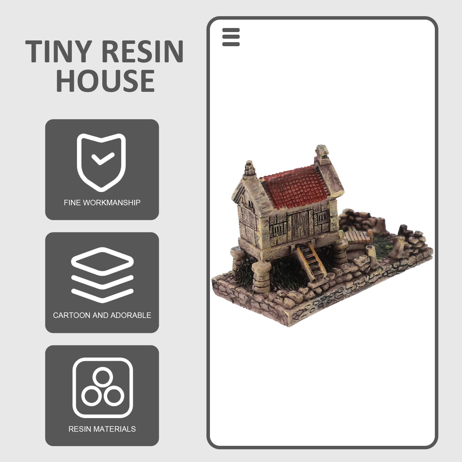 Миниатюрный каменный дом из смолы - Фотография_3