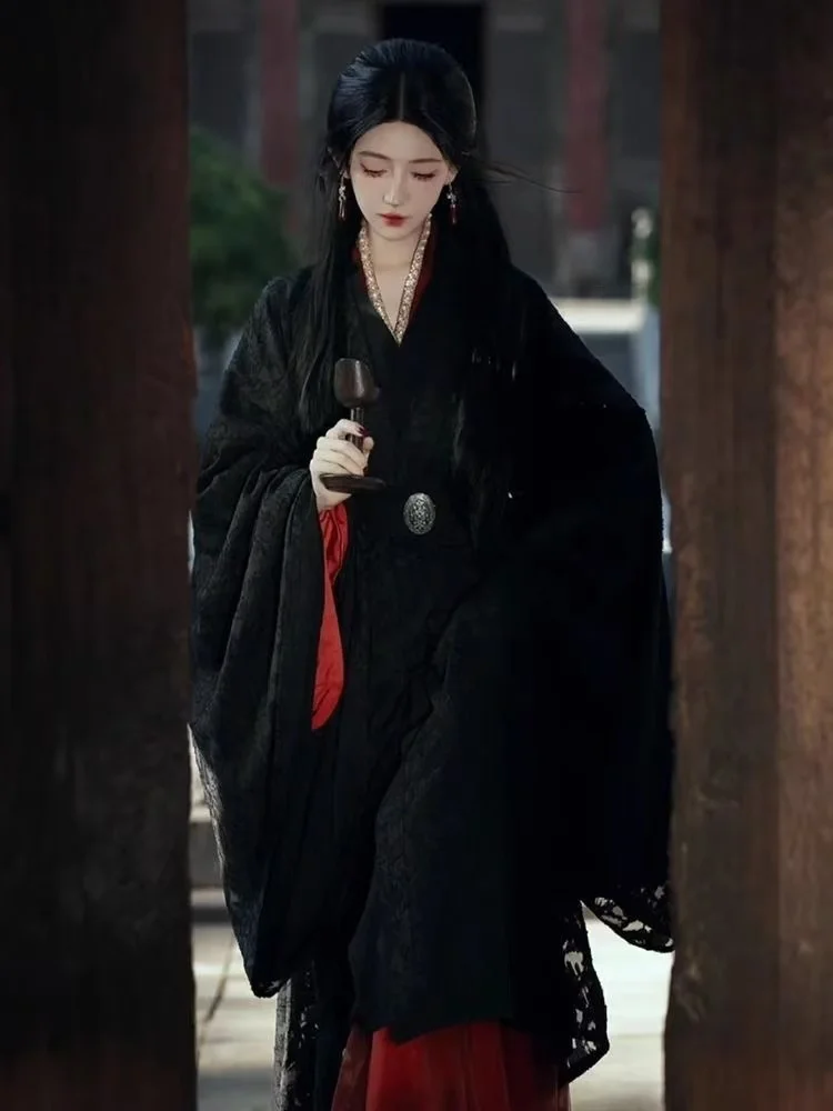 Женский комплект платья ханьфу с ощущением холода - Фотография_5