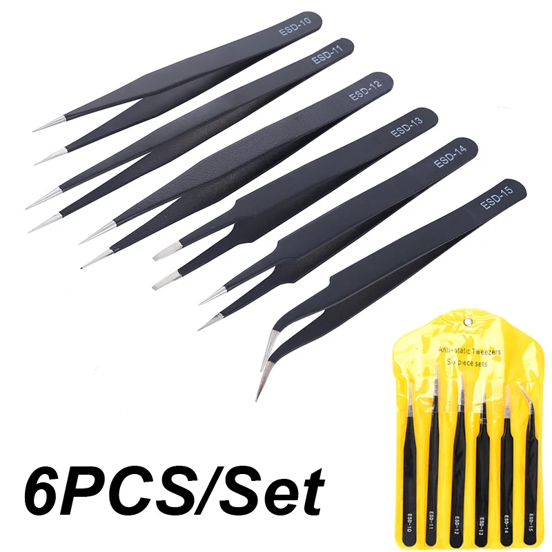 6pcs esd anti-static stainless - Фотография_5