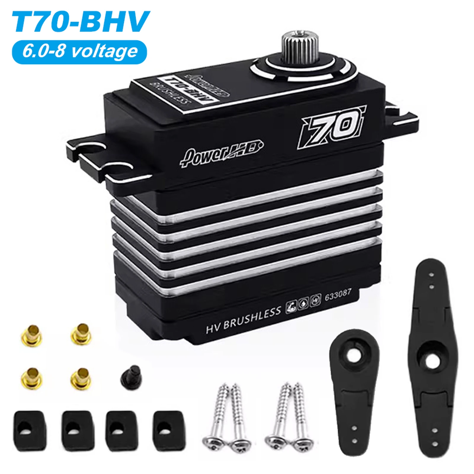 Стальной бесщеточный сервопривод power hd t70-bhv hv 972