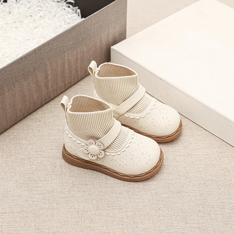 Осенние сапоги для маленьких девочек с большим цветком - Фотография_4