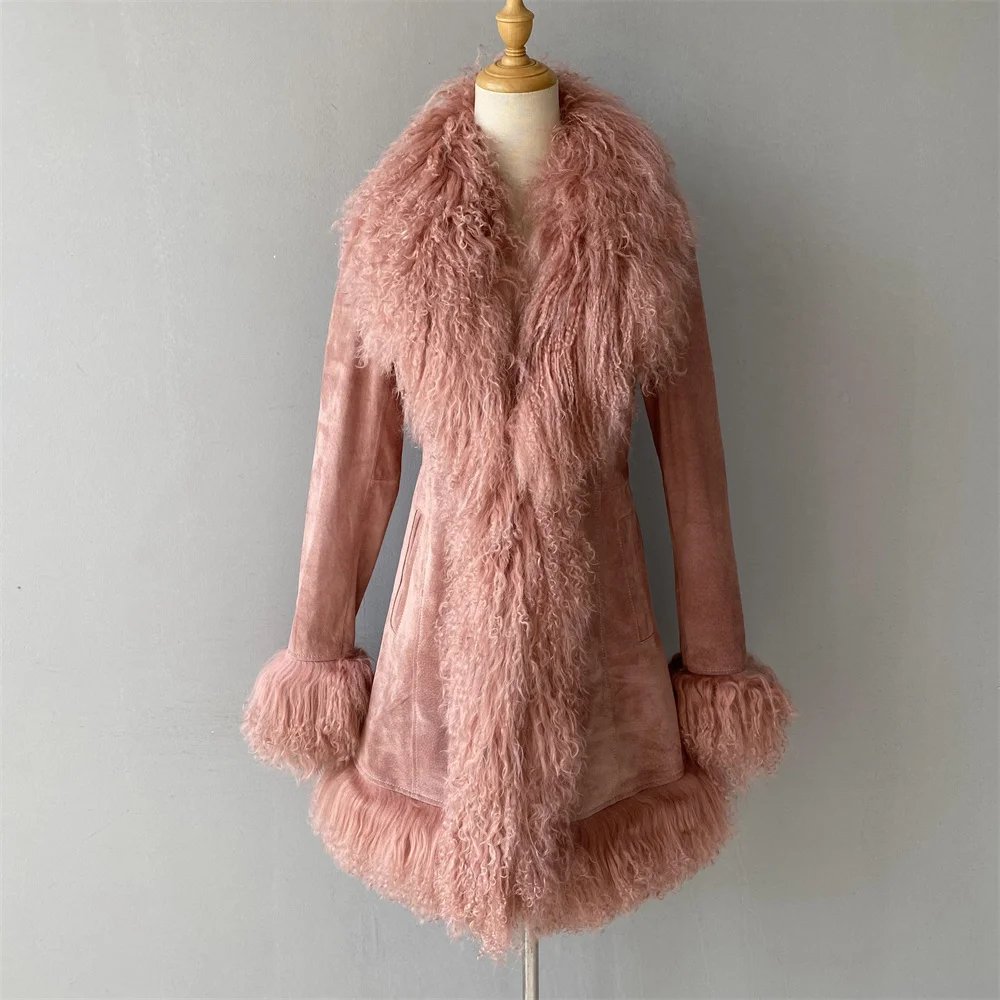 Jaxmonoy настоящее замшевое пальто - Фотография_5