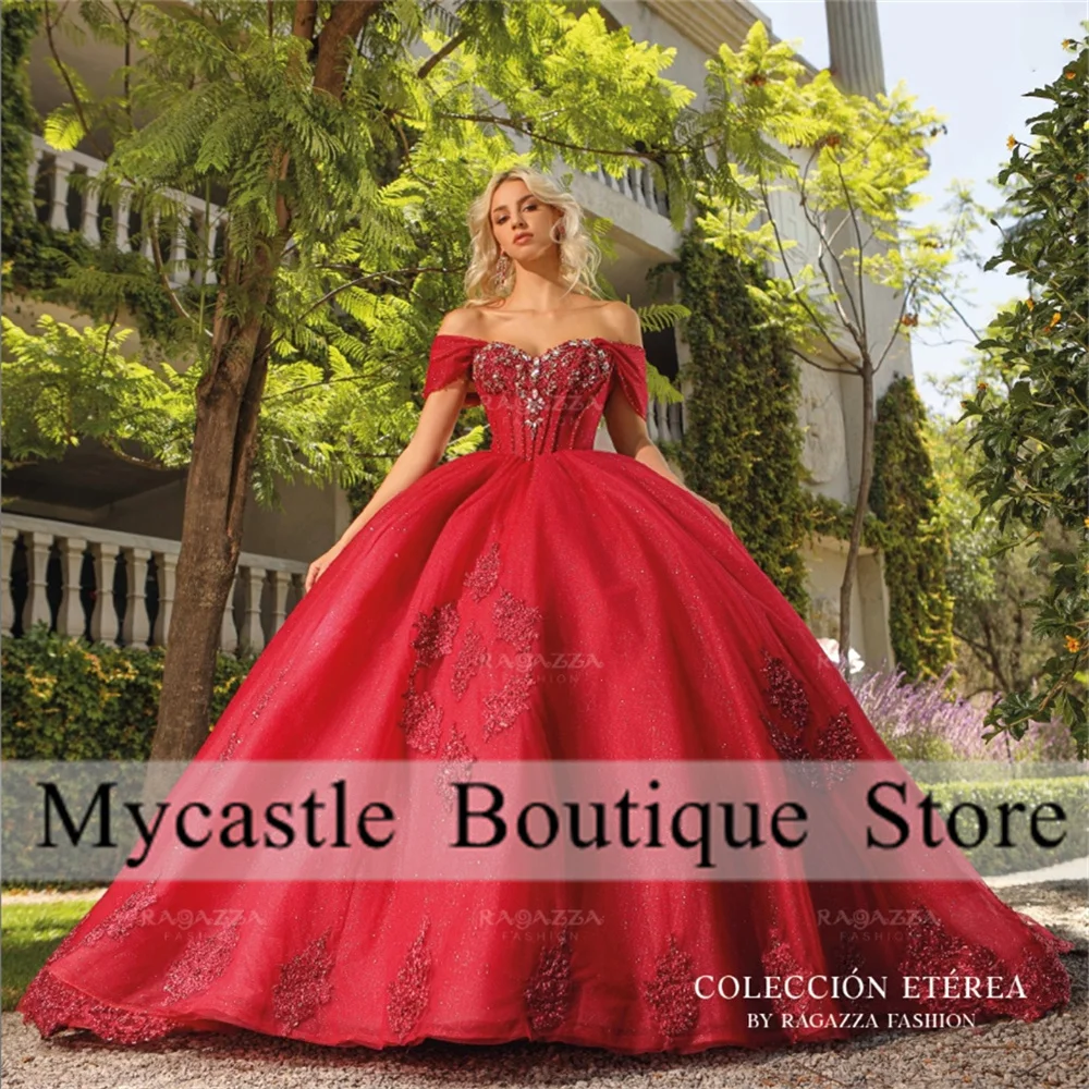 Красное платье quinceanera с аппликацией по индивидуальному заказу