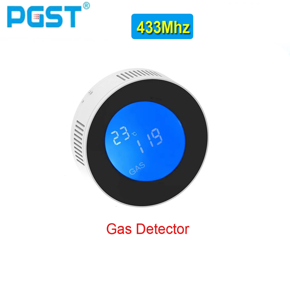 Pgst 433 мгц цифровая жк-беспроводная газовая сигнализация
