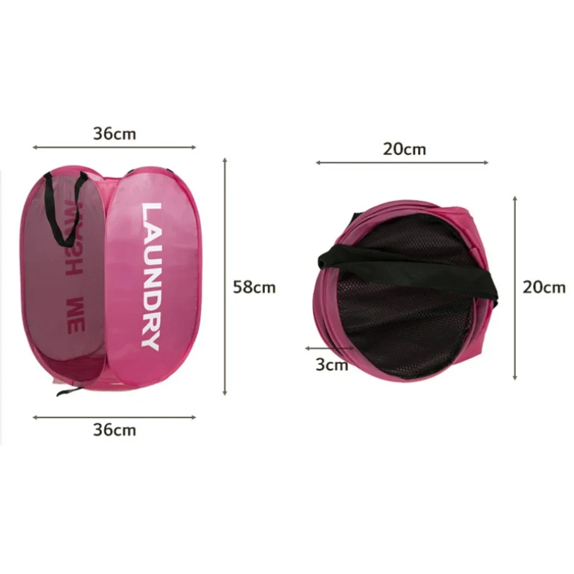 Прочная складная простая корзина для белья - Фотография_6