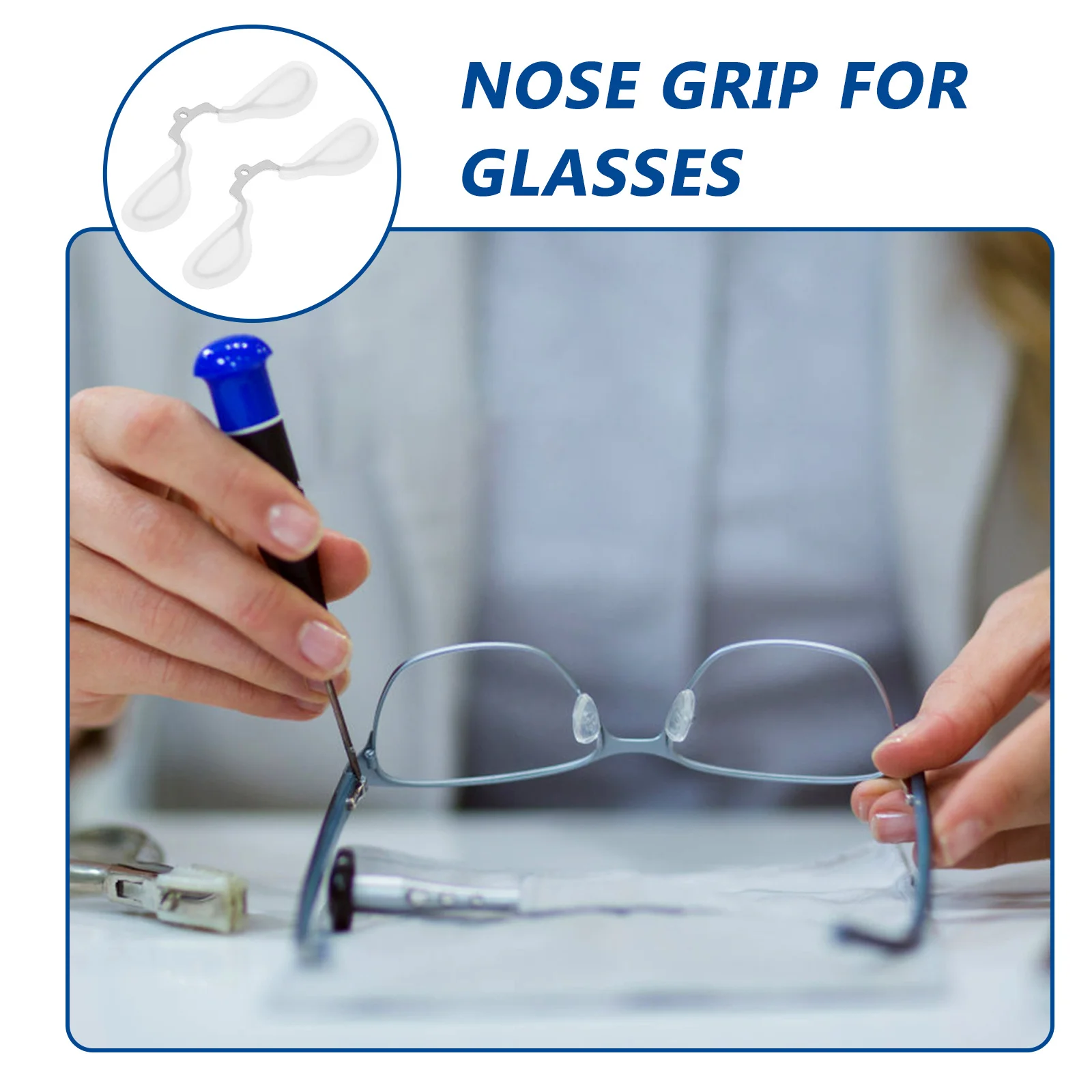 Силиконовые встроенные носовые упоры для очков в форме седла - Фотография_5