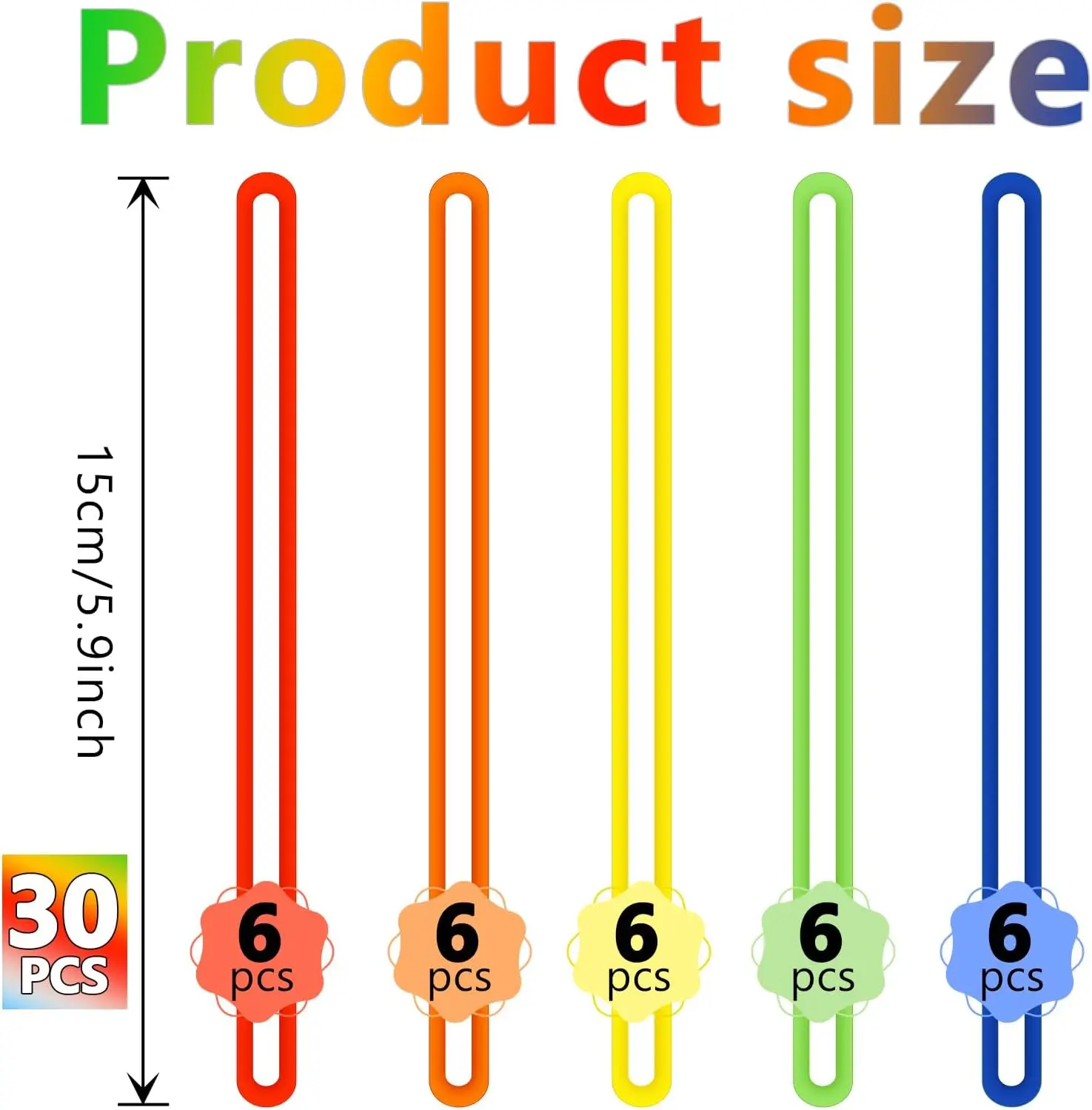 30 упаковок красочных багажных бирок - Фотография_2