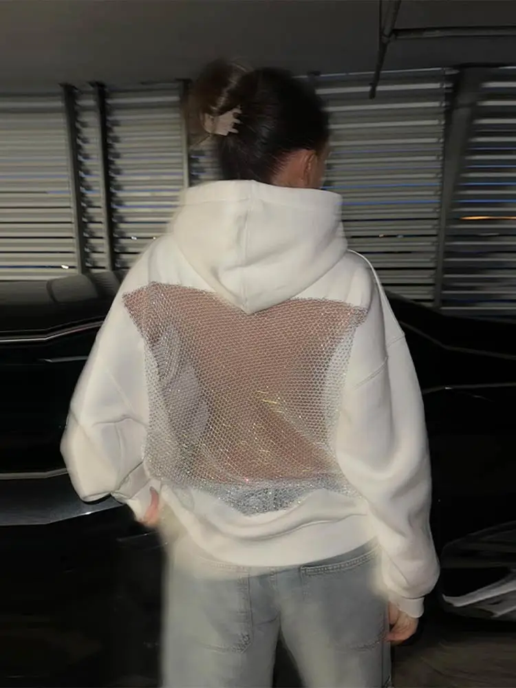 Шикарная ажурная куртка с капюшоном для женщин - Фотография_4