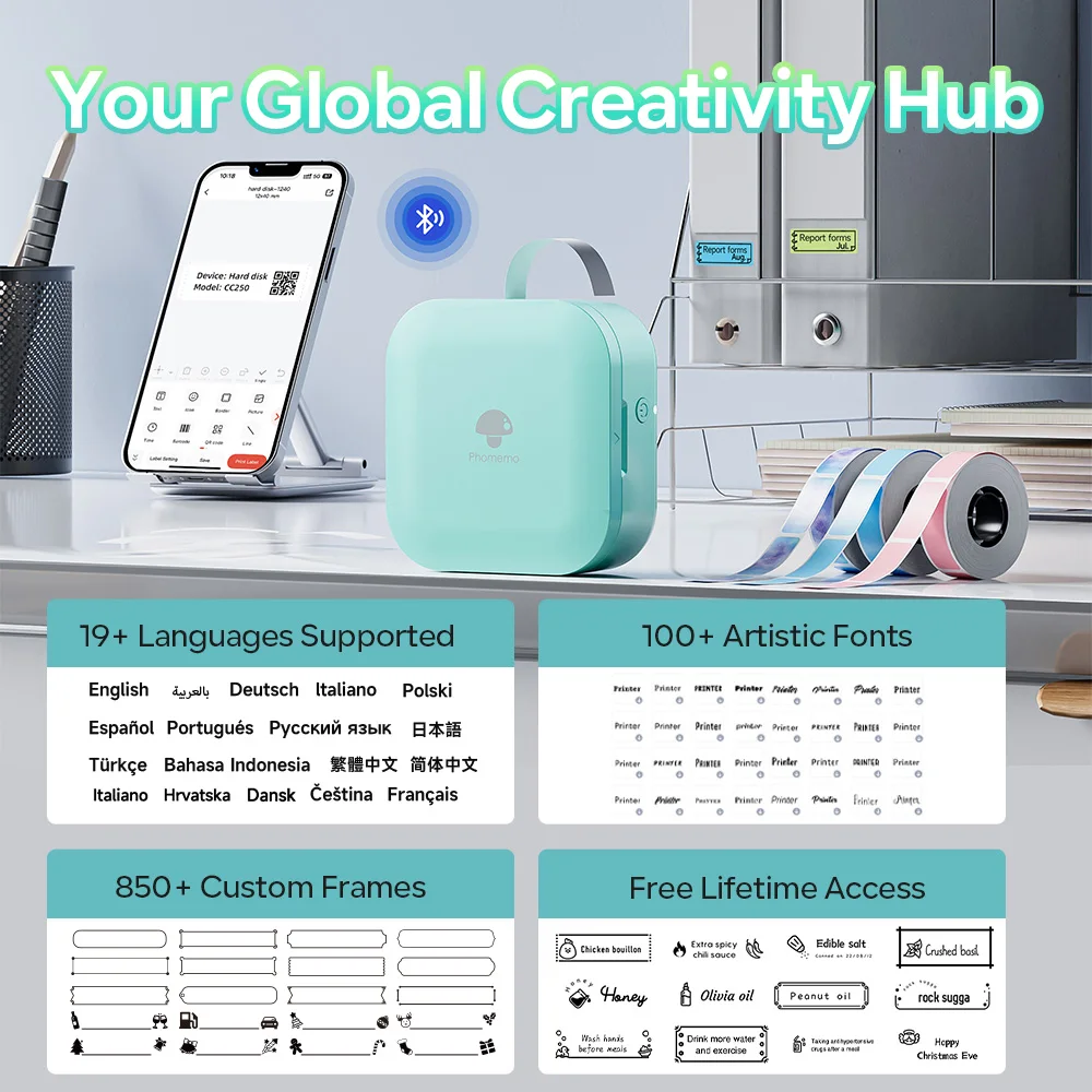 Phomemo q30 bluetooth-термопринтер этикеток - Фотография_3