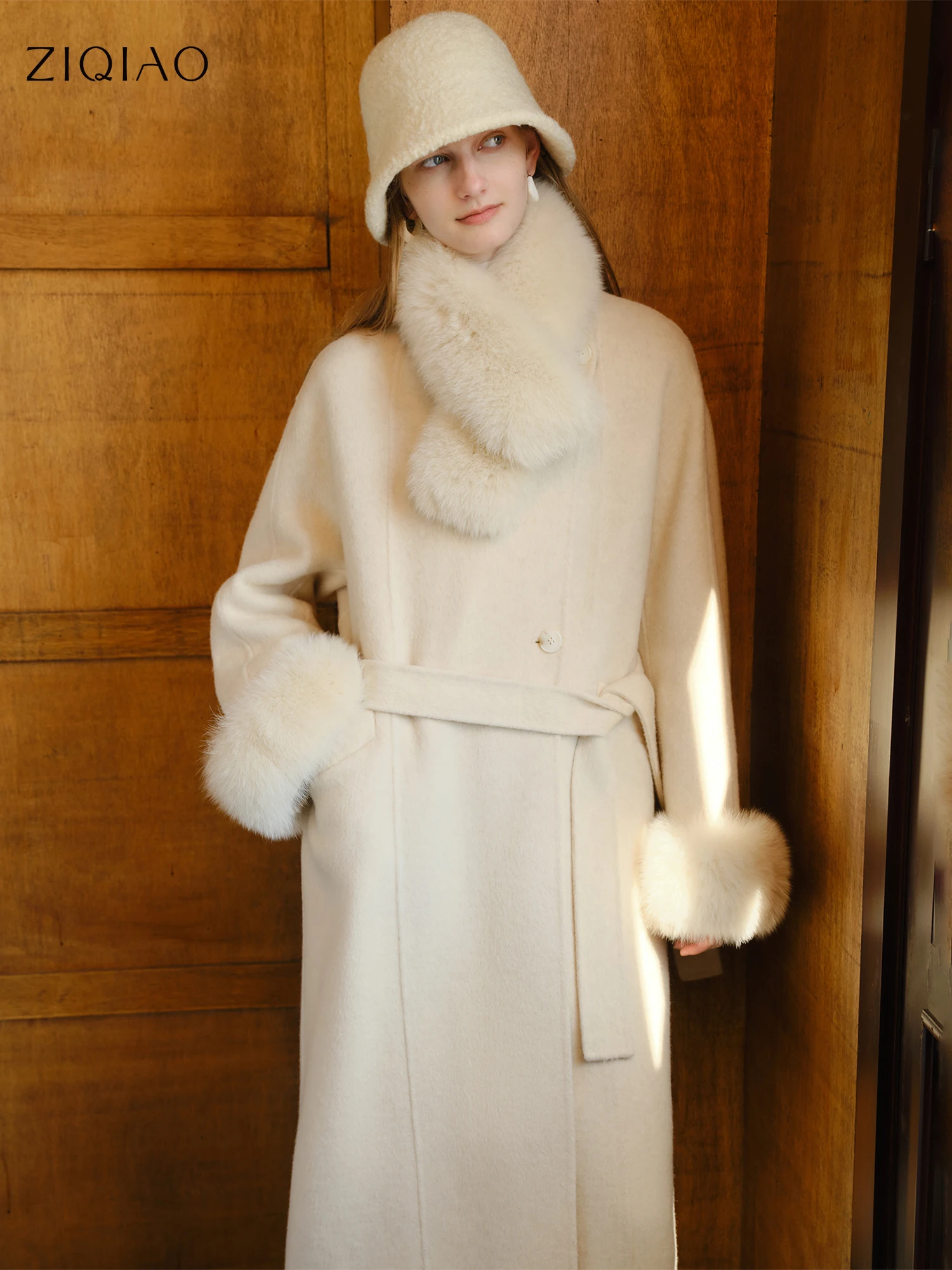 Ziqiao шерстяная однотонная темпераментная