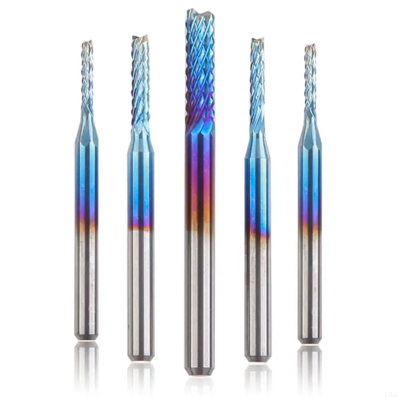 U4la 10 pcs end mills set blue