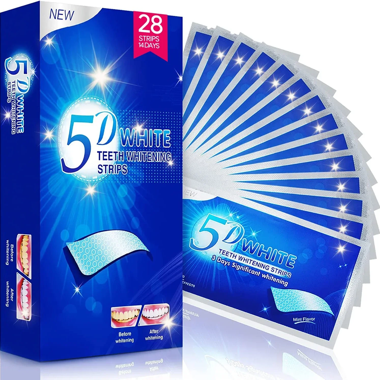 5d белые полоски для отбеливания зубов