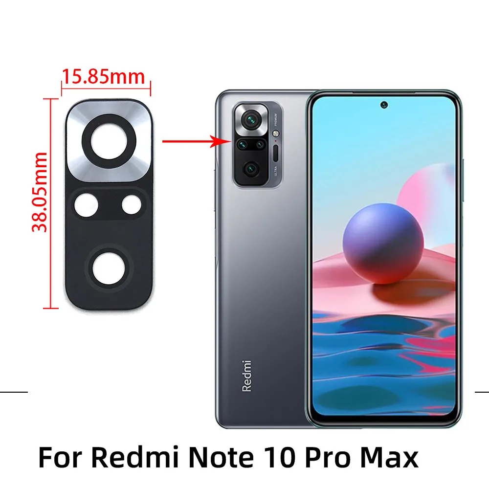 Стеклянная линза задней камеры для xiaomi redmi note 10 - Фотография_6