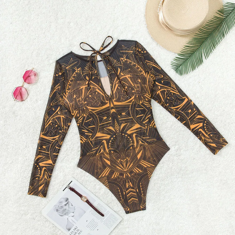 Женские цельные купальники с круглым - Фотография_3