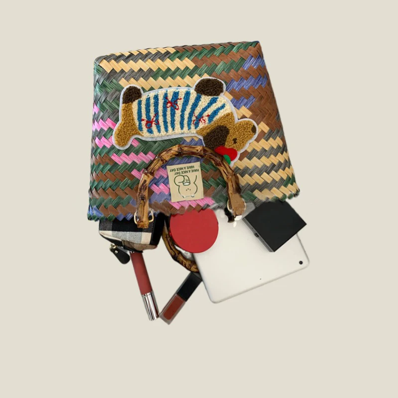 Ретро тканая сумка в полоску - Фотография_4