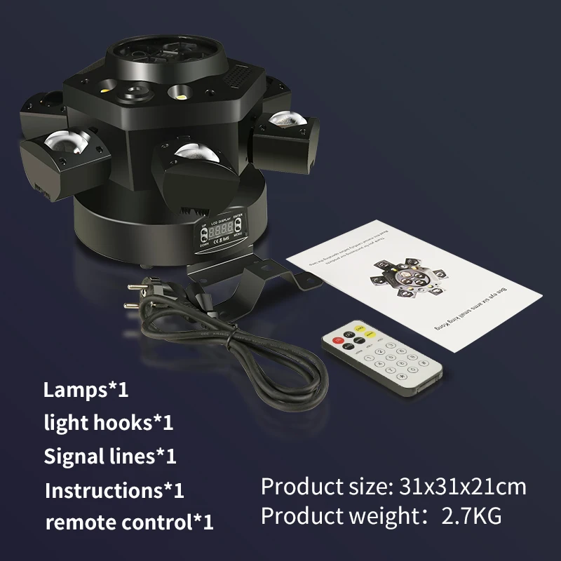 Dmx 10x10w 6-головочный светильник - Фотография_4