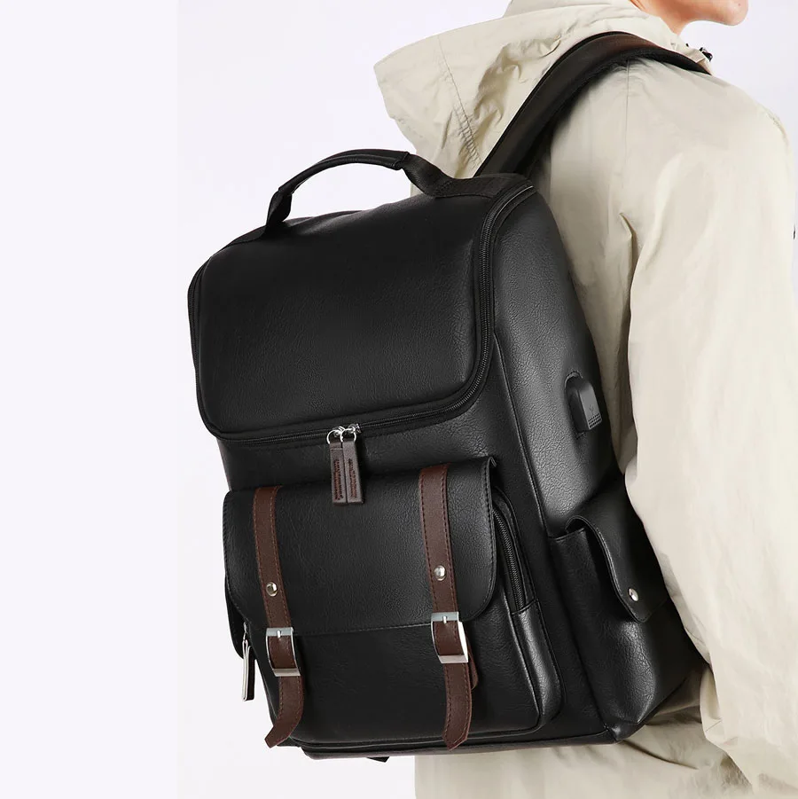 Новый рюкзак из мягкой кожи в стиле ретро - Фотография_3