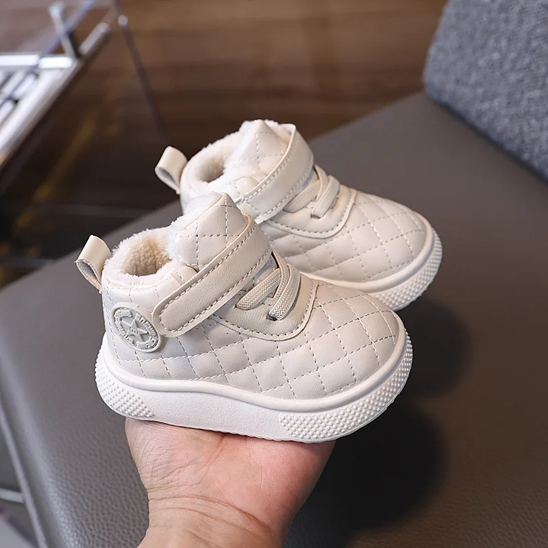 Теплая модная детская повседневная обувь - Фотография_4