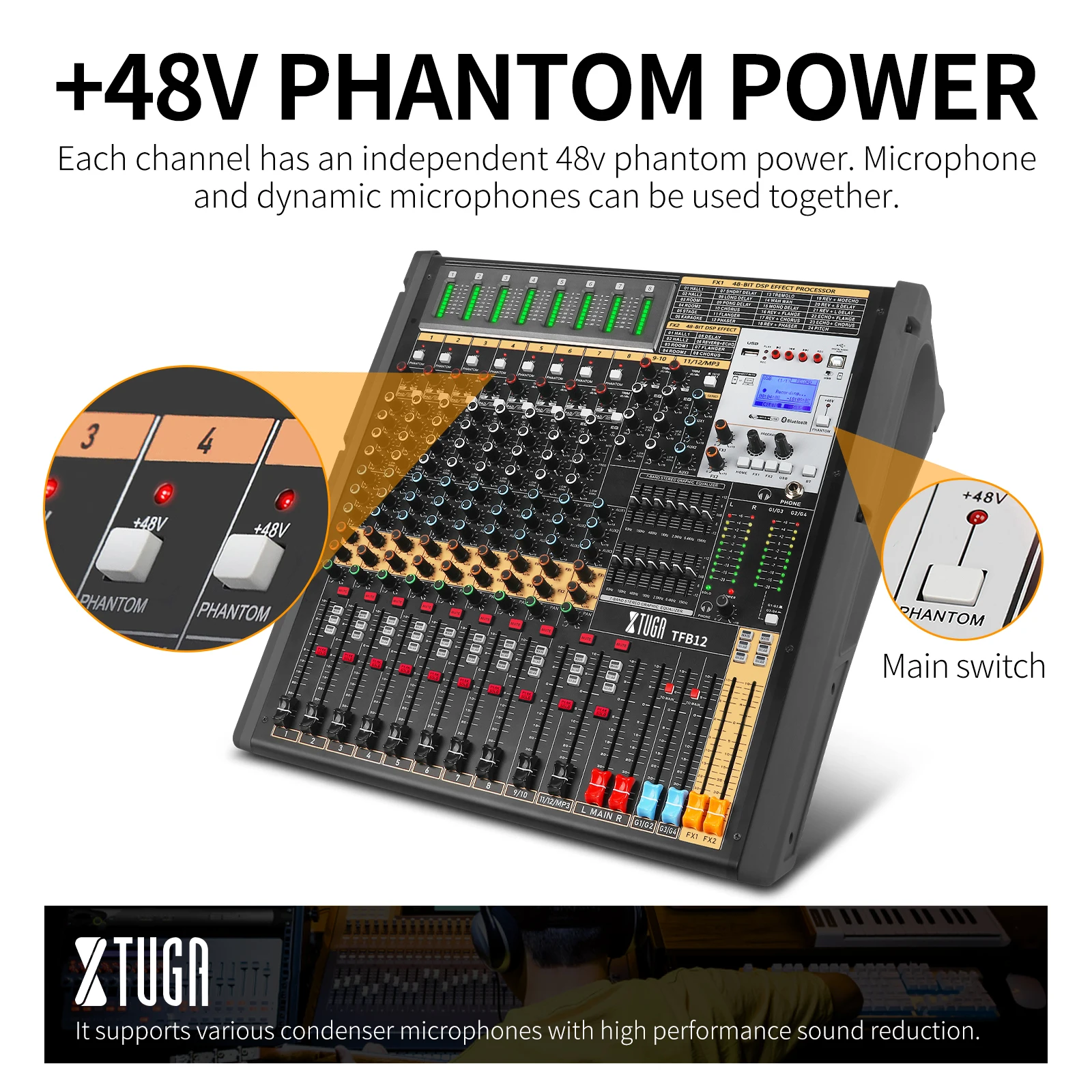 Tlf xtuga tfb24 инженерная микшерная консоль usb 24 - Фотография_6