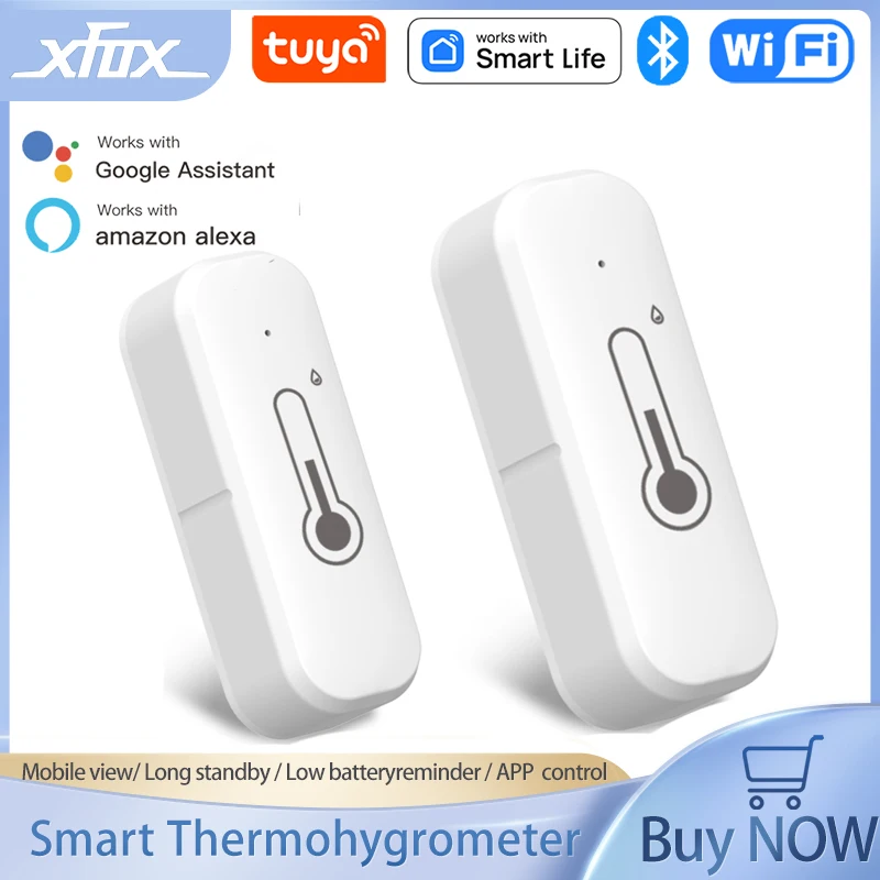 Умный wi-fi bluetooth датчик температуры и влажности tuya