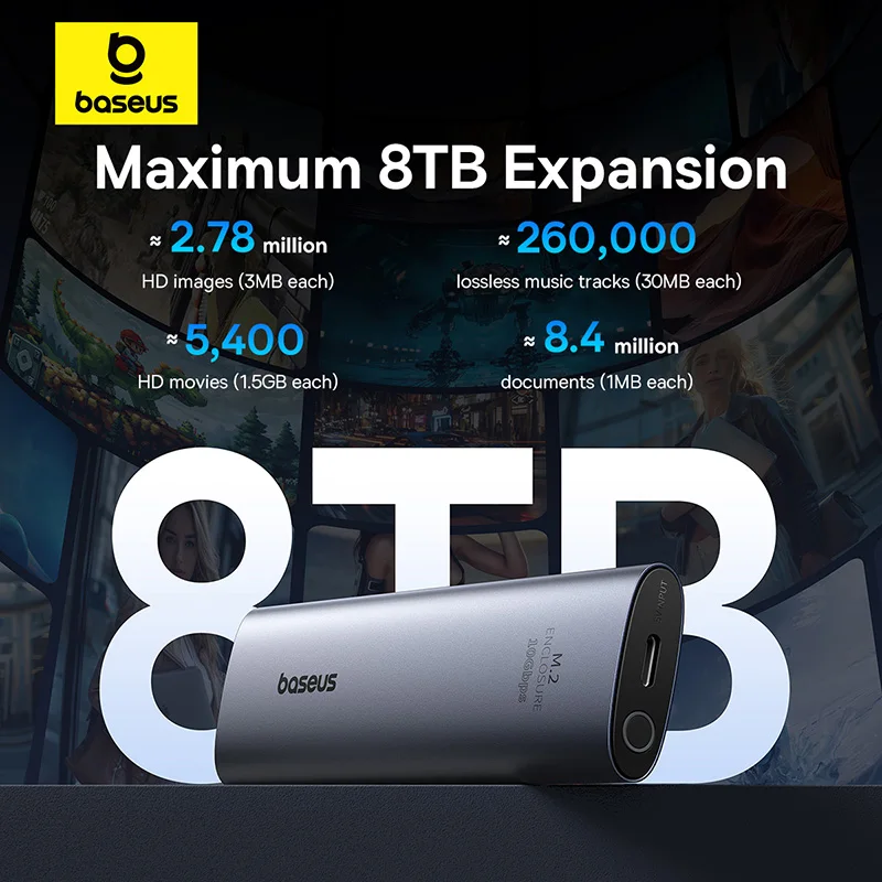 【новая распродажа】baseus m2 ssd-корпус 10 гбит/с nvme protocol m - Фотография_5