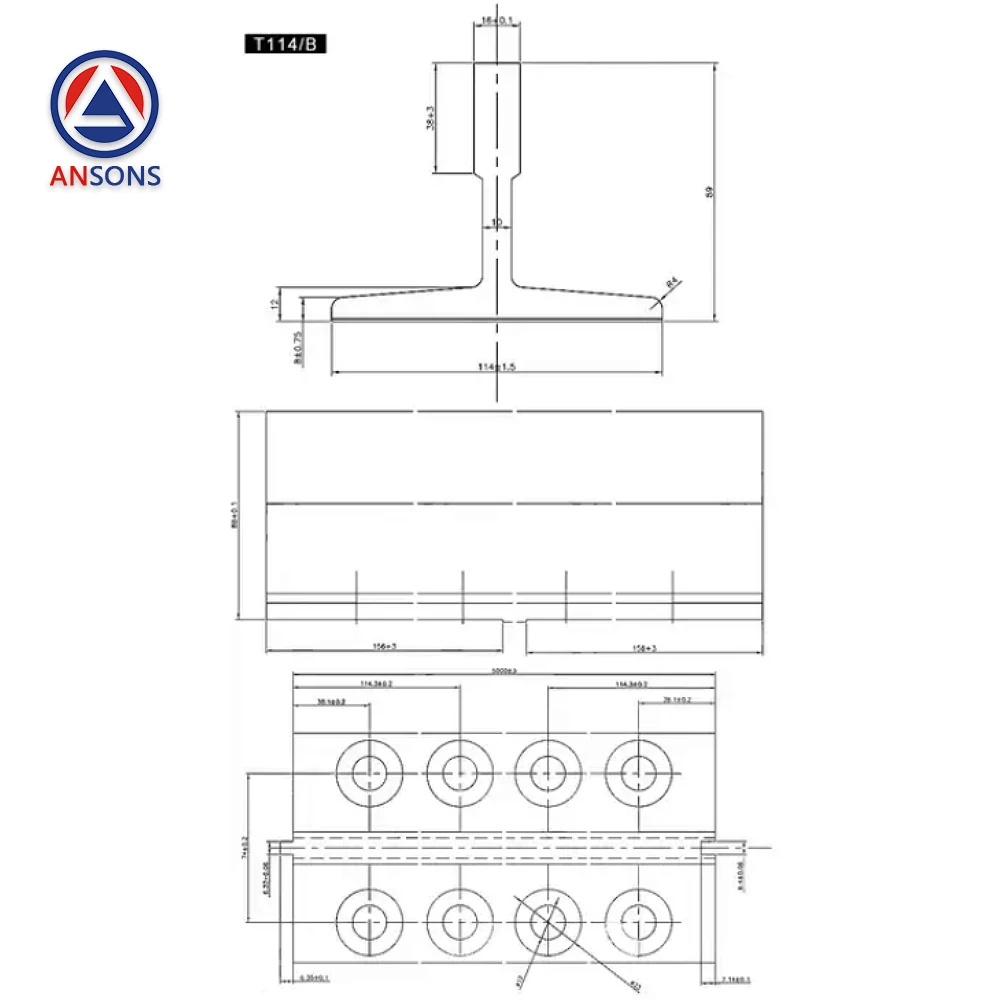 T114-b t140 tk5a направляющая лифта - Фотография_3