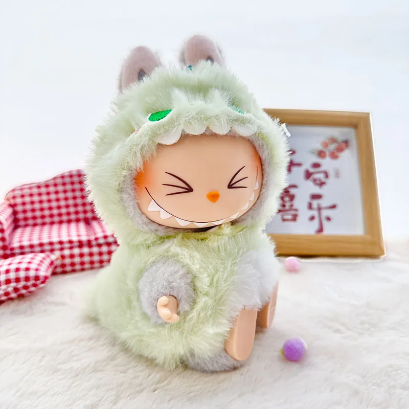 Милый плюшевый костюм с котом только для кукол labubu v2 - Фотография_6