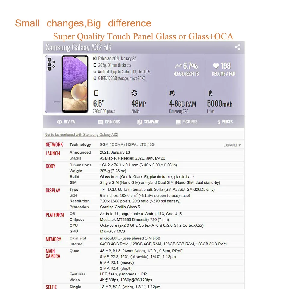 Замена для samsung galaxy a52 a52s - Фотография_3