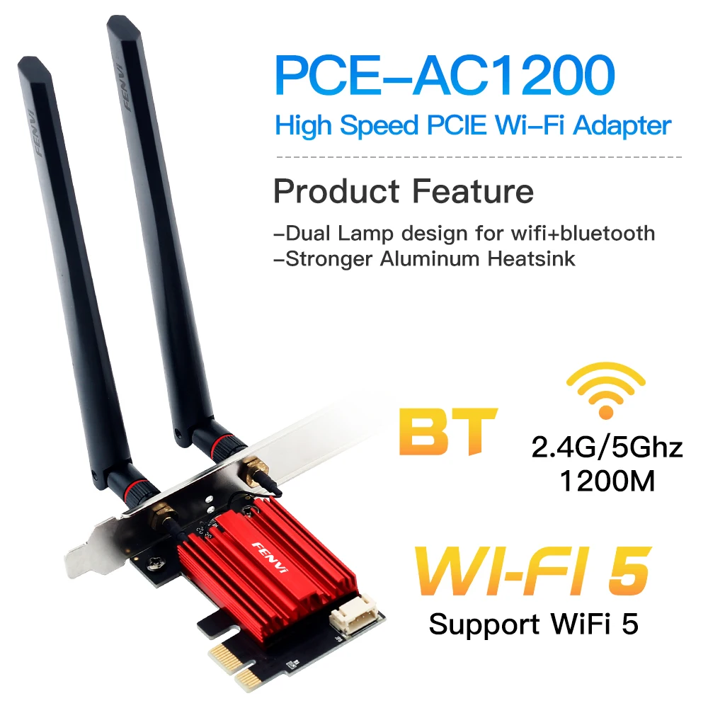 Адаптер fenvi ac1200 wi-fi pcie - Фотография_2