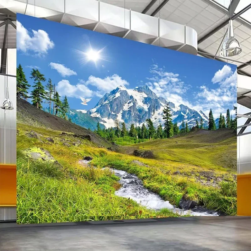 3d фотообои с изображением снежной горы - Фотография_2