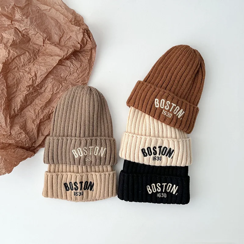 Новая детская шапка с буквенным принтом boston - Фотография_2