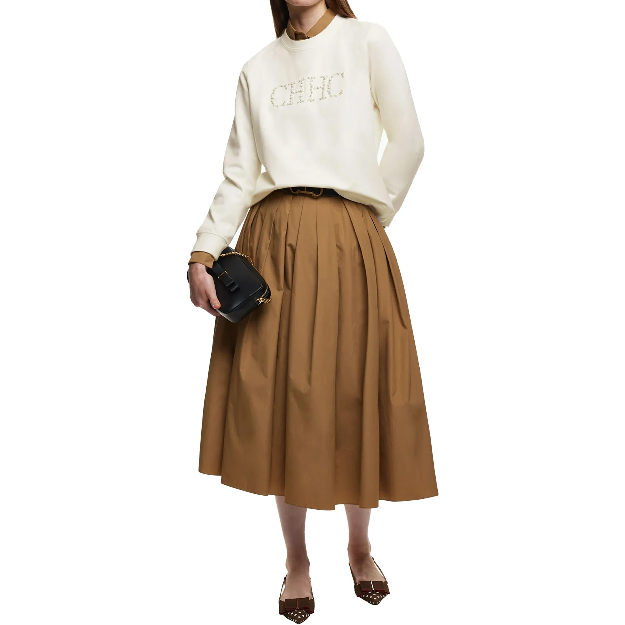 Женский пуловер с круглым вырезом - Фотография_5