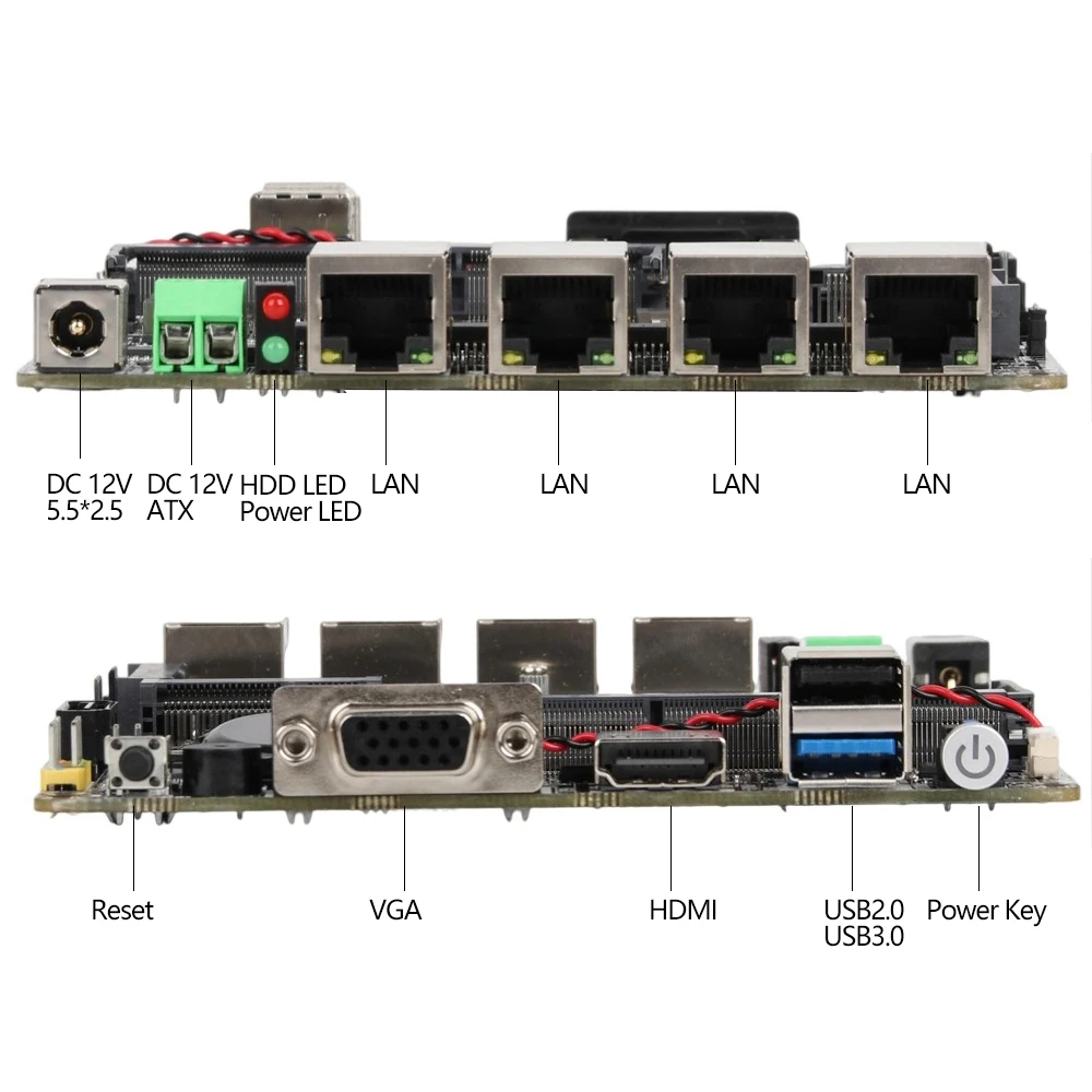120x120 мм mini itx x86 пк материнская плата intel celeron n2830 cpu 4x 2 - Фотография_4