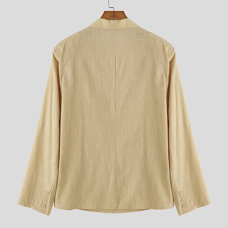 Incerun мужской пиджак однотонный - Фотография_5