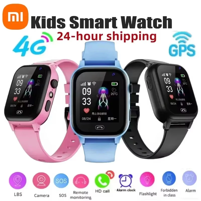 Xiaomi kids 4g смарт-часы sos gps