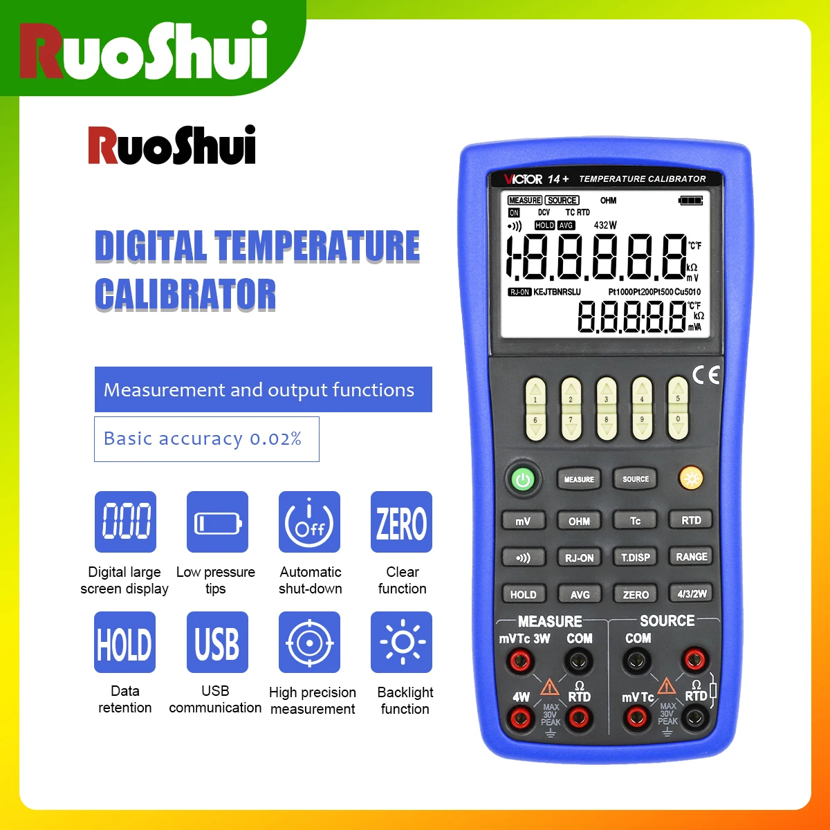 Victor 14+ стандартный прецизионный калибратор температуры и влажности - Фотография_2
