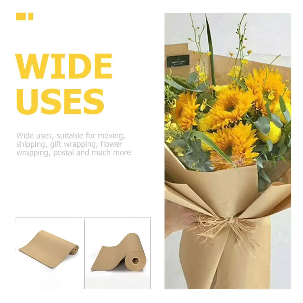 30-метровый рулон крафт-бумаги премиум-класса для упаковки подарков