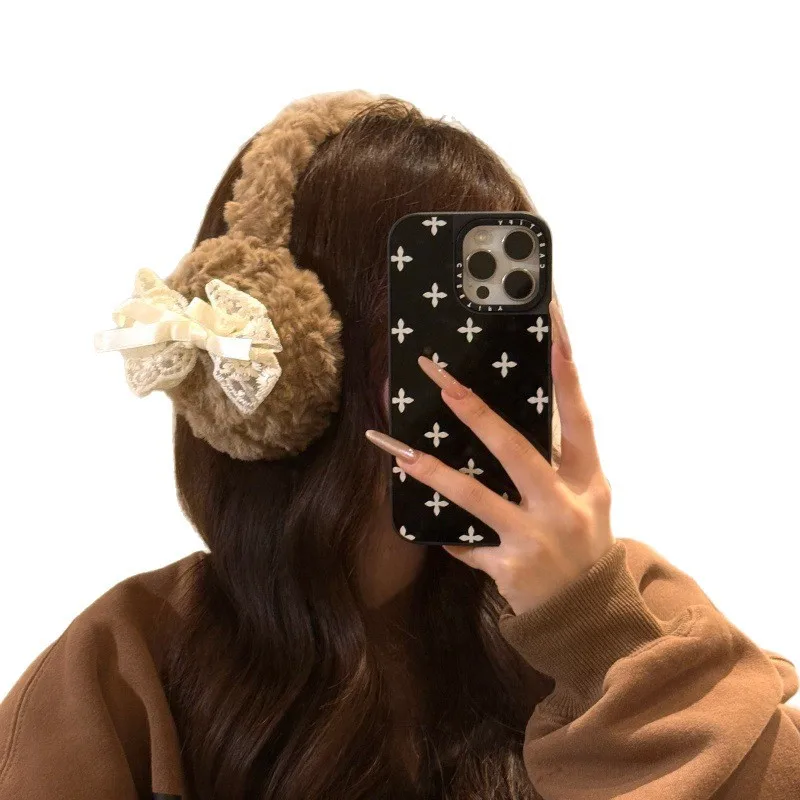 Женские наушники в корейском стиле с бантом kawaii - Фотография_5