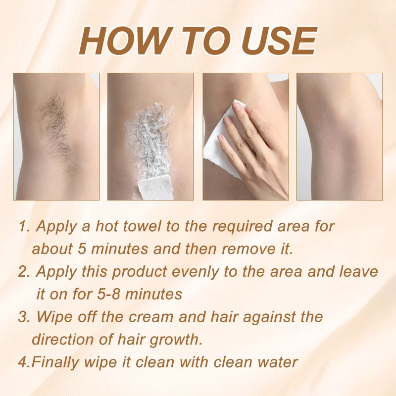 Крем для удаления волос с кокосом - нежный крем для депиляции для подмышек - Фотография_6