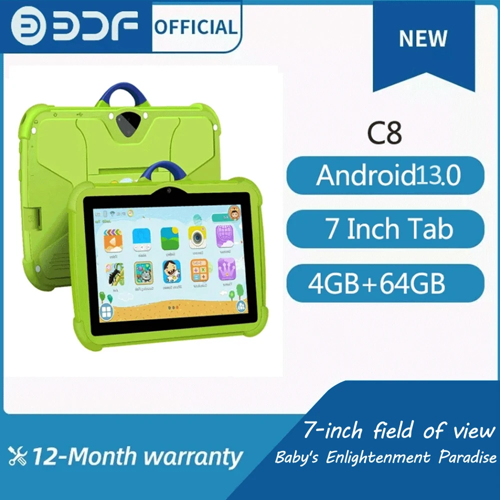 Bdf 7-дюймовый детский планшет android 13