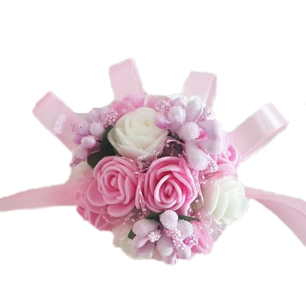 Свадебный браслет на запястье с цветком и жемчугом