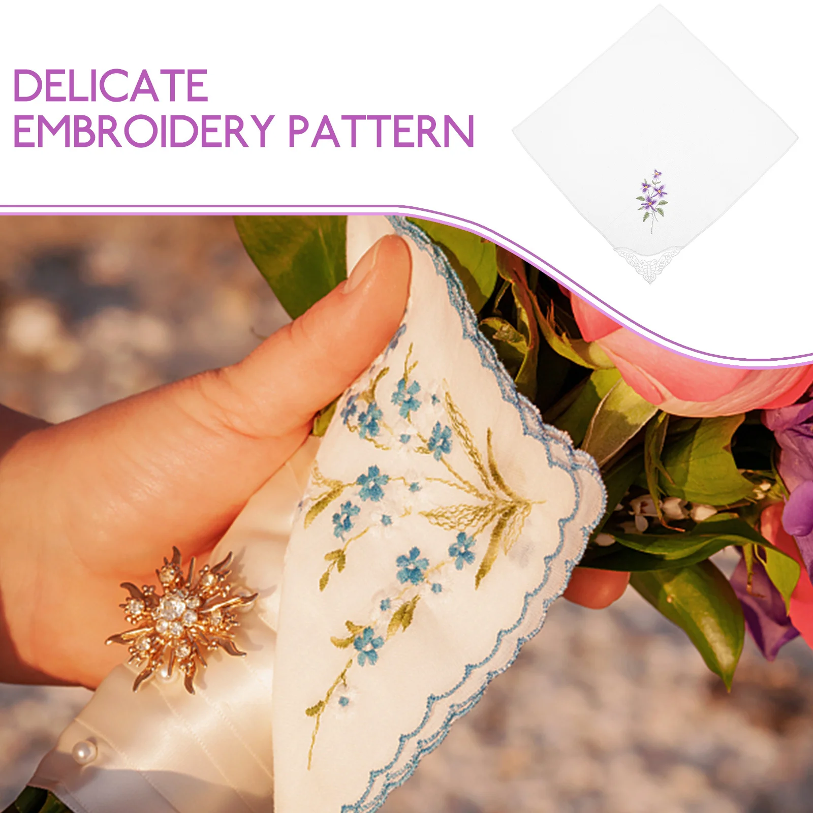 Винтажный стиль, вышитый носовой - Фотография_2