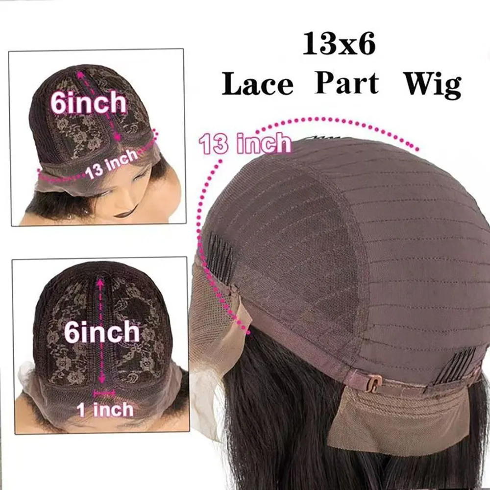 Kinky straight lace front wig human - Фотография_6