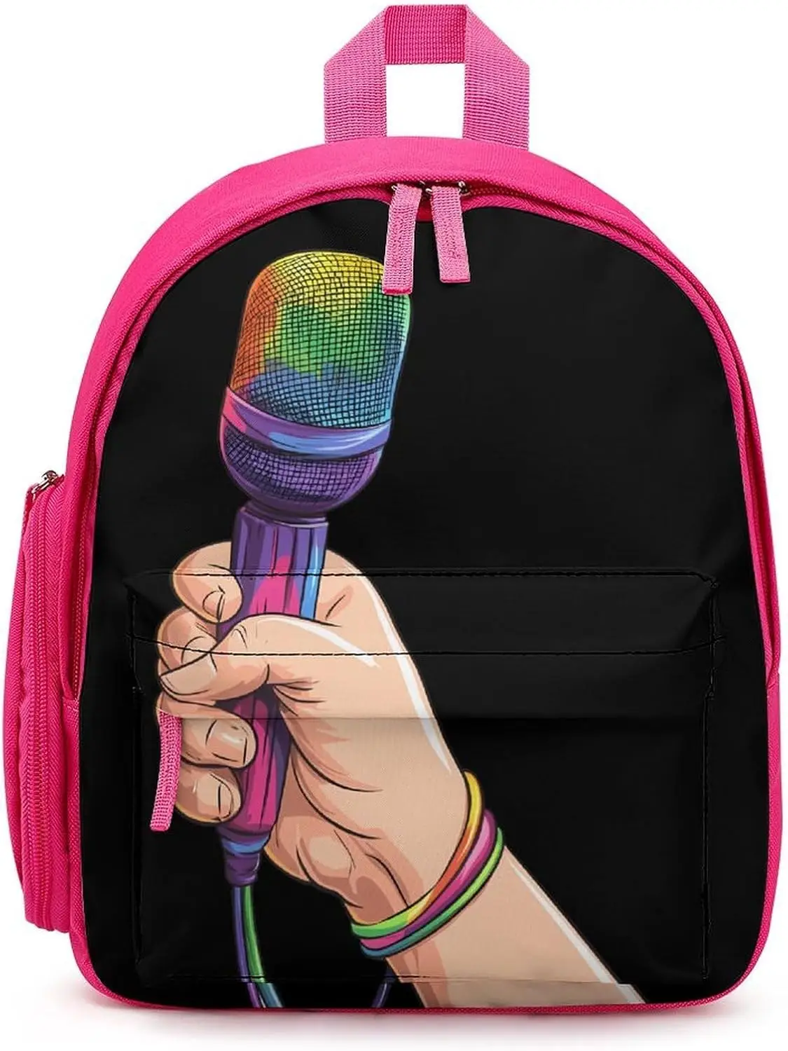 Красочный микрофон в руке