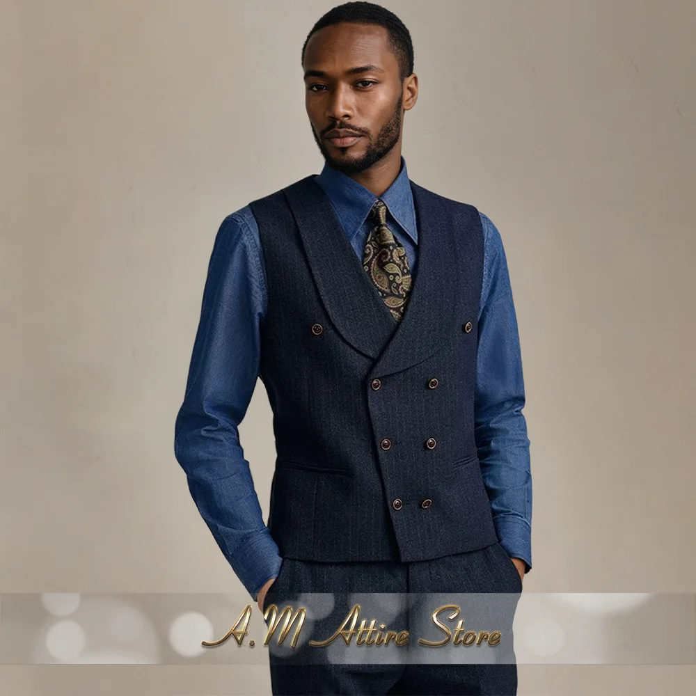 Темно-синий мужской костюм - Фотография_2