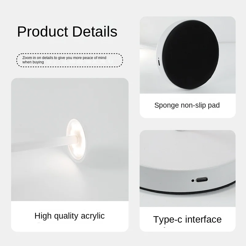 Простая и креативная светодиодная остроконечная настольная лампа - Фотография_4